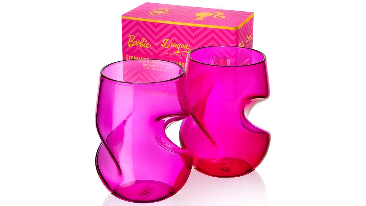 Barbie™ x Dragon Glassware® Stemless Wine Glasses