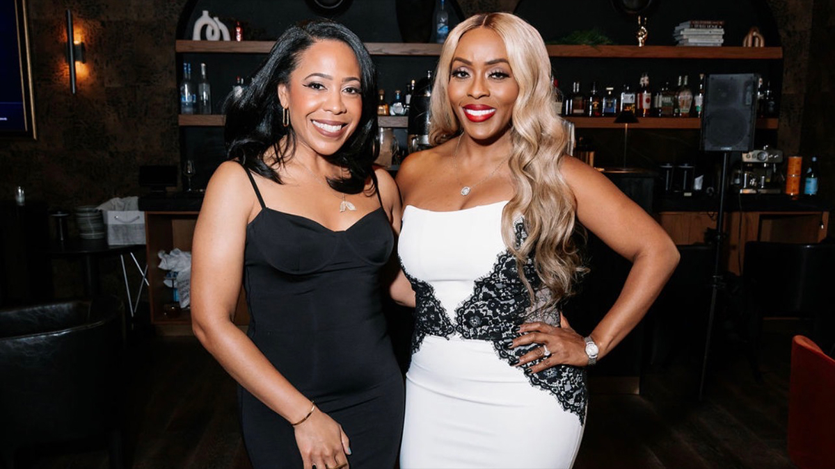 Dr. Stacii and Lindsey Granger snap a picture at the exclusive screening of, Put A Ring On It: CheatHab at The Realm Rooftop Bar & Lounge in Washington, DC on August 21, 2026. (Photo Credit: @MadebyStudioG)