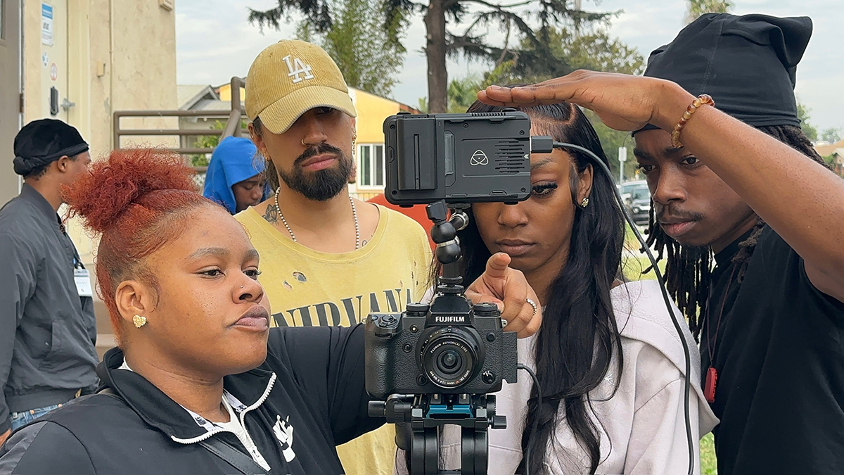 White Hall Arts Academy Soundworks Destinie Tanaya Solano Malcolm with Camera