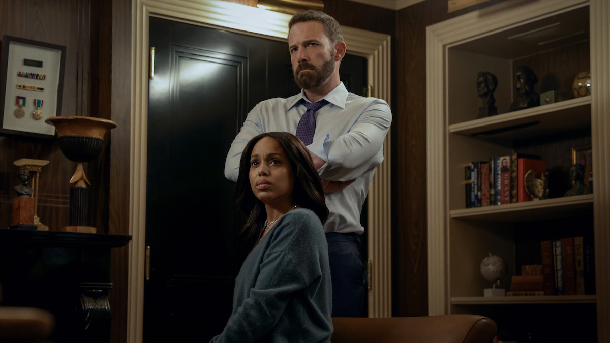 Ben Affleck and Kerry Washington star in Netflix's Animal. | Photo Credit: Warrick Page/Netflix
