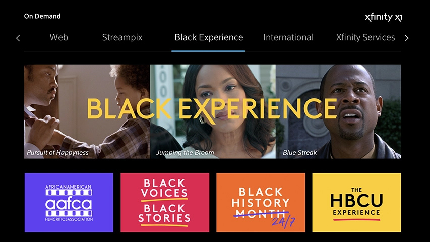comcast launches black experience on xfinity