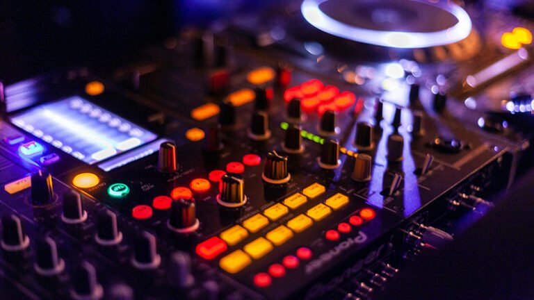 Photo by Francesco Paggiaro: https://www.pexels.com/photo/close-up-photo-of-lighted-dj-controller-2111015/