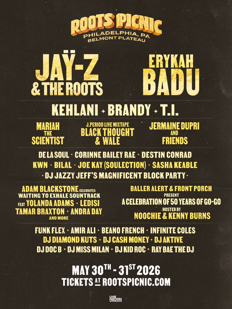 Roots Picnic 2026 Sets Return With Jay-Z, Erykah Badu Headlining